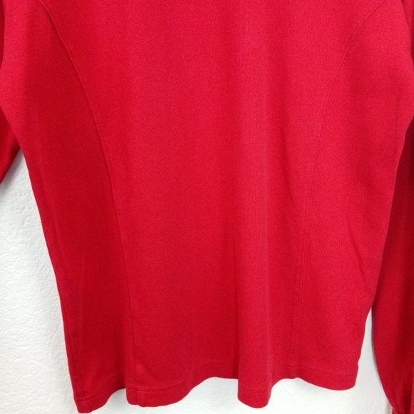 SPYDER Women's Red Quarter Zip Cotton Pullover 14 - Picture 6 of 12